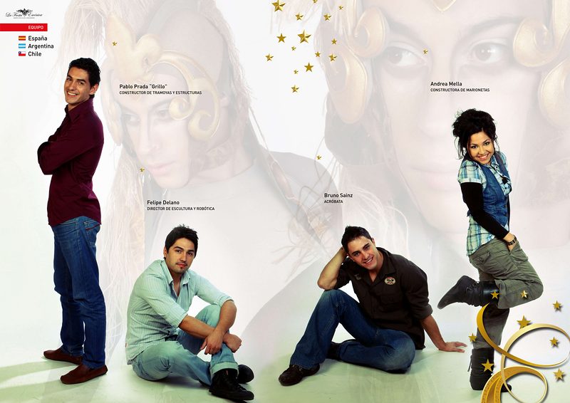 Retrato de grupo de artistas de la compañía.