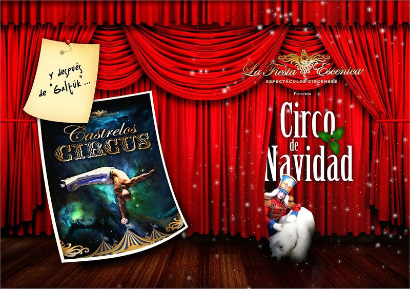 Carteles de Castrelos Circus y Circo de Navidad.